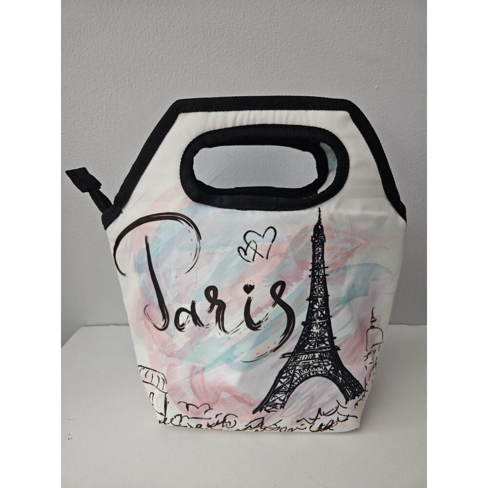 Paris Romance Eiffel Tower Reusable Insulated Cooler Bag - Lunch Box Tote